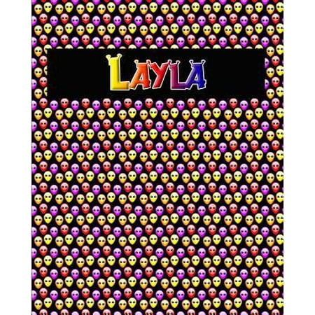 Layla Text 120 Page Handwriting Practice Book with Colorful Alien Cover Layla: Primary Grades Handwriting Book Paperback ()