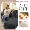 thumbnail image 6 of Soscana Sectional Sofa Set with Storage Ottoman and Accent Chair,Living Room 3 Seat L Shaped Couch and Single Chair Armchair,Living Room Furniture Set for Home Apartment Office Studio, 6 of 8