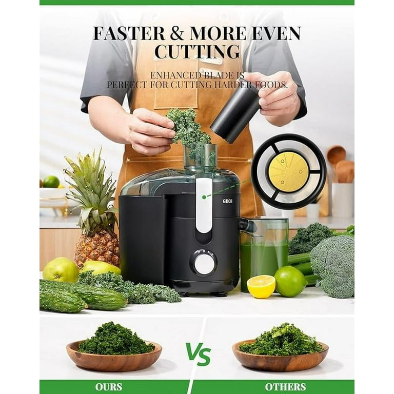 Gdor Centrifugal Juicer with Titanium Disc, Black photo 3