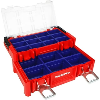 The Works® Tool Box with Lid Organizers and Removable Tool Tray