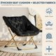 thumbnail image 4 of Yeshouse Sillón plegable extragrande y cómodo, con acento de piel sintética, para leer y relajarse, con estructura de metal, ideal para sala de estar, dormitorio y dormitorios, 4 of 7
