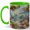 Green, variant on Tide Pool Seashell 11oz Ceramic Mug, Starfish Ocean Coffee Cup