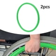 thumbnail image 4 of Fundas de empuje manual para silla de ruedas, antideslizantes, fáciles de quitar y limpiar, repuesto de 24 pulgadas verde, 4 of 6
