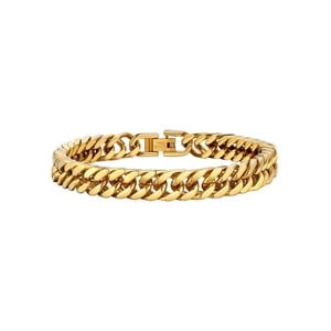 Prosteel Men's Gold Plated Cuban Chain Bracelet