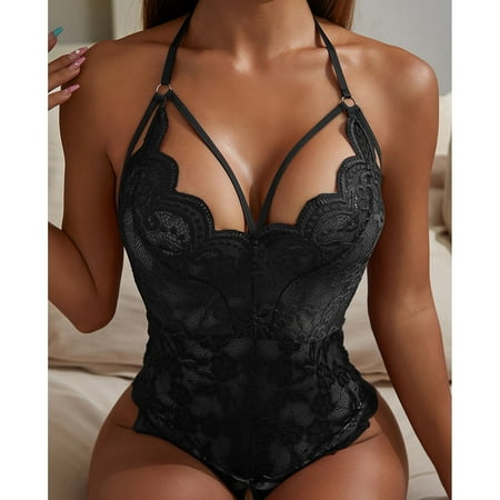 

〖CFXNMZGR〗Lingerie For Women Fashion Lingerie Roleplay Lingerie Women Costumes Red Plaid Lace Lingerie