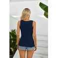 thumbnail image 2 of Vafful Womens Summer Tank Tops Square Neck Sleeveless Low Cut Sexy Shirts Ribbed Tanks Slim Fitted Casual Basic Tee Shirt, 2 of 7