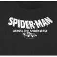 thumbnail image 2 of Women's Spider-Man: Across the Spider-Verse Movie Logo White Graphic Tee Black Small, 2 of 4