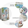 thumbnail image 6 of Coastal Snowman Christmas Bathroom Curtain 72 Inch Shower Stall Curtain with Hooks, Xmas Tree Flamingo Beach Waterproof Polyester Bath Curtain Washable Bathtub Curtain 36''x 72'', 6 of 6