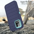 thumbnail image 4 of Asuwish Compatible with T-Mobile Revvl 6 Pro/6X Pro 5G Phone Case Hybrid Rugged Shockproof Hard Protective Drop Proof Full Body Heavy Duty Mobile Cell Cover for Tmobile Revel X Tmo Women Men Blue, 4 of 6