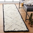 thumbnail image 2 of SAFAVIEH Casablanca Daithi Geometric Wool Shag Area Rug, Ivory/Black, 9' x 12', 2 of 7