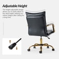 thumbnail image 5 of Tina's Home Luxury Faux Leather Office Chair with Golden Accents, Adjustable Swivel Ergonomic Desk Chair for Executive Comfort and Style Navy, 5 of 11