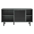 thumbnail image 5 of Console Entry Table Sideboard Cabinet, Dark Grey Gray, Wood, Metal, Industrial Living Lounge Cafe Lobby Hospitality Restaurant, Modern Contemporary HB34577, 5 of 10