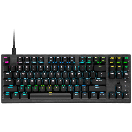 Corsair K60 PRO TKL Wired Optical-Mechanical OPX Linear Switch Gaming Keyboard with 8000Hz Polling Rate - Black