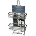 thumbnail image 1 of Moorefield 3-Tier Modern Hanging Shower Caddy, Non-Slip Neck & Suction Cups, No Drilling, Matte Gray, 1 of 10