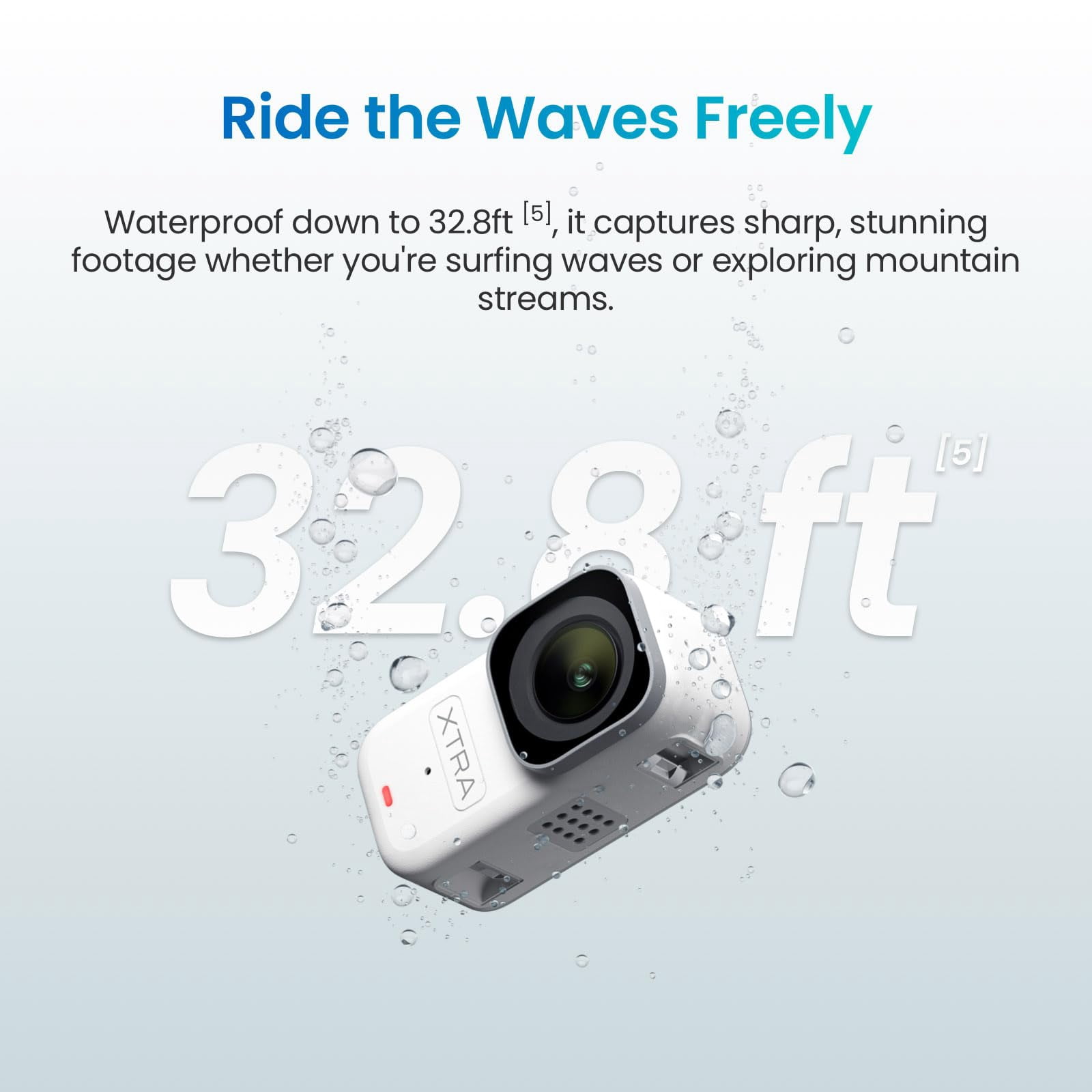 Xtra Atto Wearable 4K Action Camera,54g Hands-Free POV Vlog Body Cam with 220min Battery & 128GB Storage Waterproof for Video Recorder