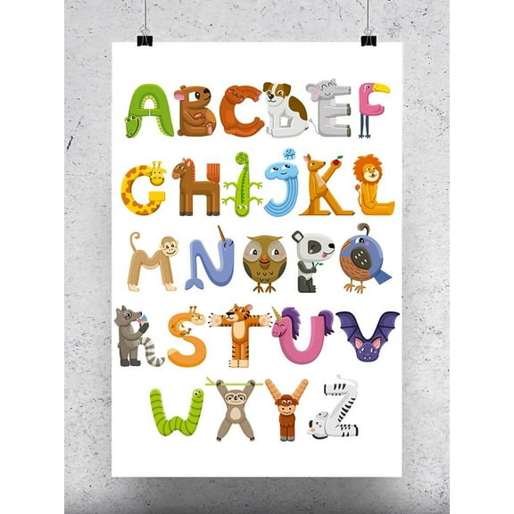 Zoo Alphabet Poster -Image by Shutterstock