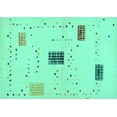 thumbnail image 1 of Ahgly Company Indoor Rectangle Solid Turquoise Blue Modern Area Rugs, 5' x 8', 1 of 4