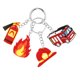 thumbnail image 2 of ColoMX 4 Uds llavero de bombero llavero de bombero bolsa de bombero colgante dije de bombero, 2 of 7