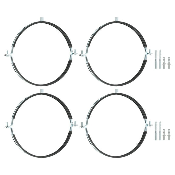Uxcell 4 Pack Adjustable Pipe Bracket Clamp, 10"(254mm) Wall Ceiling Mount Support