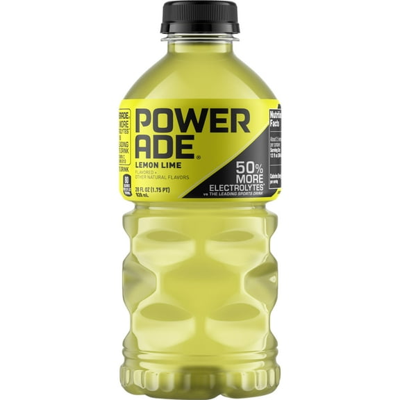 POWERADE Lemon Lime Electrolyte Sports Drink, 28 fl oz Bottle