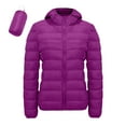 thumbnail image 3 of ManxiVoo Plus Size Puffer Jacket For Women Ultra Lightweight Warm Winter Coat Compact Travel Design With Storage Bag XXXXL Size Purple, 3 of 3