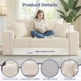 thumbnail image 6 of 3-in-1 Convertible Sofa: 54 inch Boneless Loveseat Sleeper with 4 Pillows  for Bedroom, No Assembly, Beige, 6 of 8