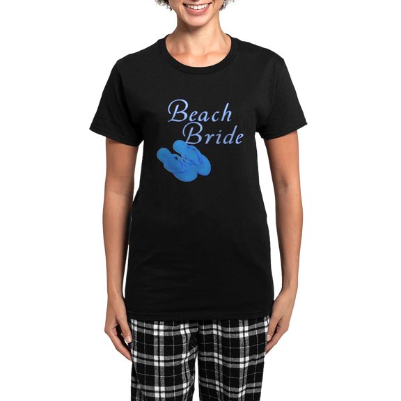 CafePress - Beach Bride Women's Dark Pajamas - Women's Short Sleeve Print T-Shirt and Pants Dark Cotton Pajama Set