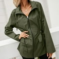 thumbnail image 6 of Sopiago Womens Waterproof Raincoat Lightweight Rain Jackets Hooded Windbreaker with Pockets for Outdoor Green,S, 6 of 7