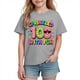 thumbnail image 2 of Blusas y camisas de manga corta con cuello redondo para niños y niñas, camisetas gráficas de manga corta, blusas con estampados bonitos para la temporada escolar., 2 of 9