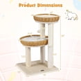 thumbnail image 3 of Hejuchuangli 30-inch Small   Cat Tree, Multi-Level Cute Cat Tower with Sisal Scratching Posts, 2 Comfy Large Perches with Soft Removable Pads, and Hanging Ball, Ideal for Indoor Cats and Kittens, 3 of 9