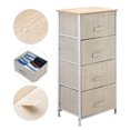thumbnail image 2 of TKOOFN 4 Tier Storage Dresser, 4 Drawers Organizer for Clothes, Steel Frame Wood Top with Fabric Bins for Clothing Blankets Plush Toy, 2 of 8