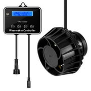 JEREPET 3400GPH Aquarium Wave Maker DC 24V Powerhead with Magnetic Mounting Wavemaker with Controller and LED Display Circulation Pump for 40-100 Gallon Aquarium