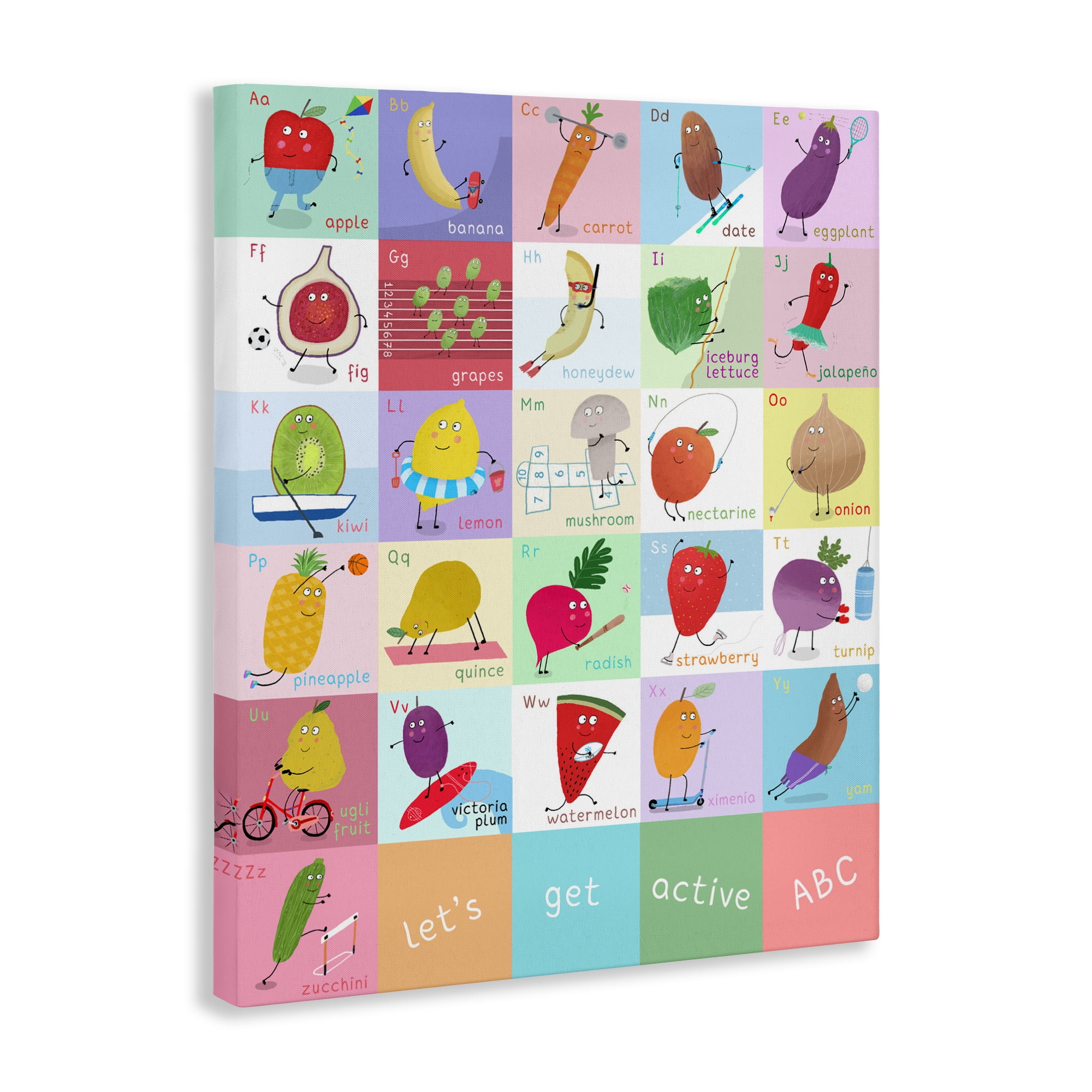 Stupell Industries Let's Get Active ABC's Canvas Wall Art, design by Carla Daly