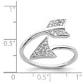 thumbnail image 3 of White Sterling Silver Ring Band Themed Cubic Zirconia CZ Clear, Size 6, 3 of 3