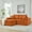 Orange, variant on 79.5" Modular Cloud Sectional Couch, Modern Upholstered L-Shaped Sofa with Removable Ottoman, Deep Seat Sleeper Couch with Throw Pillows for Living Room, Apartment, Small Space, Green