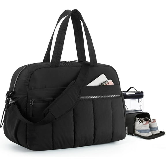Gym Bag for Women, Duffle Bag for Travel with Wet Pocket, Lightweight Carry on Weekender Duffel, Water Resistant