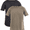 Brown Clay/Grey Shadow, variant on Men's & Big Men's Longline Curved Hem Elongated Tee Shirt, 2-Pack, Sizes XS-5XL