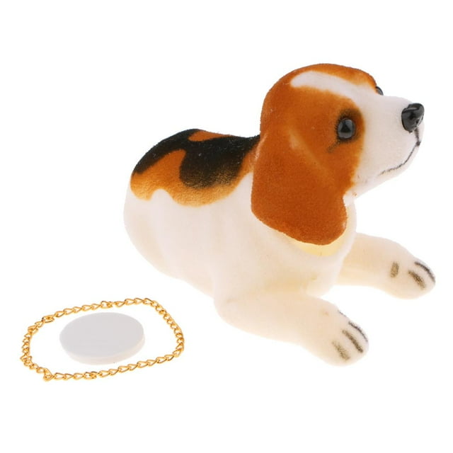 Muñeca Del Perro Beagle Del Coche Que Sacude La Cabeza. Asiente Con La Cabeza Al Perro Para La Decoración Del Auto. DYNWAVEMX coche de muñeca de perro de juguete