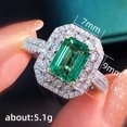 thumbnail image 5 of Green Zircon Inlaid Copper Ring For Women Elegant Durable Fashion Jewelry Sparkling Green Gemstone Statement Piece, 5 of 5