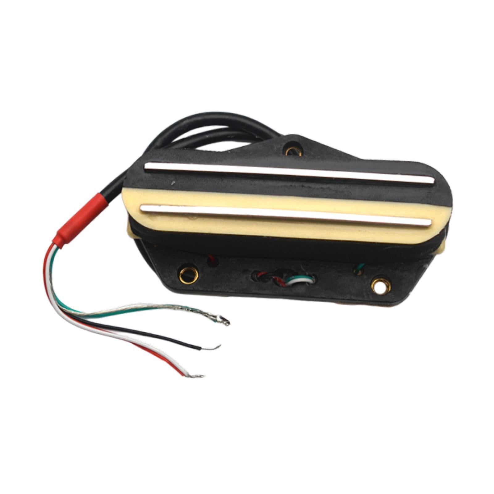 JWQFBC Electric Guitar Humbucker Bridge Pickup Double Rail Easy to Install Multipurpose Black Yellow 16K