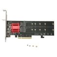 thumbnail image 2 of Tarjeta Adaptadora Dual M.2 PCIE NVMe, Función De Bifurcación PCIe De Ancho De Banda De 2 GB/s Práctico Adaptador PCIE 3.1 X8 Dual NVMe PCIe Para PC, 2 of 7