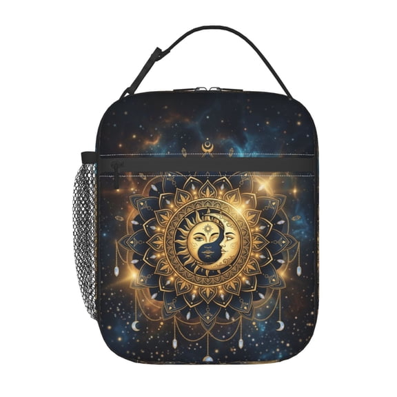 Sun And Moon Lunch Box Reusable Insulated Totes Lunch Bag Thermal Cooler For Men Women Beach Travel Office Work Picnic