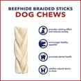 thumbnail image 5 of Pet Factory American Beefhide 6" Braided Sticks Dog Chew Treats - Natural Flavor, 14 Count/1 Pack Braided Sticks (6 Inches) Natural 14 Count, 5 of 12