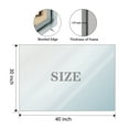 Luku 40x30 Inch Modern Rectangular Bathroom Mirror WallMounted