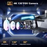 GPS Drone F194 with Camera for Adults 4K , AUOSHI Foldable Drone for Beginners with Auto Return Home, Optical Flow Positioning, Follow Me, Brushless Motor, 2 Batteries