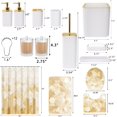 thumbnail image 2 of 26-Piece White Bathroom Set with Shower Curtain and Rugs - Complete Accessories Collection, 2 of 8