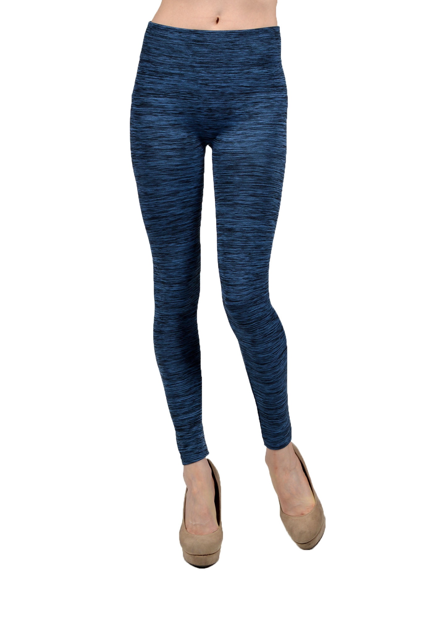 Women's Plus Size Space Dye Print Fur Lined Leggings