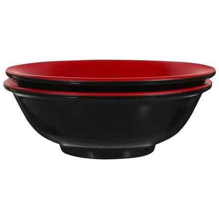 VERDANVERSE 2Pcs Reusable Noodle Bowl Noodles Bowl Melamine Red For Restaurants