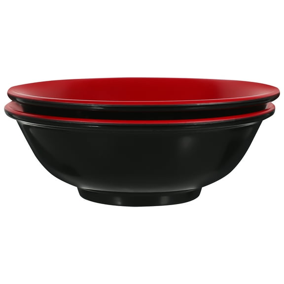 VERDANVERSE 2Pcs Reusable Noodle Bowl Noodles Bowl Melamine Red For Restaurants