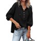 thumbnail image 1 of Suéter holgado de manga larga con cuello en V para mujer 2023 Chaqueta deportiva con capucha para mujer, 1 of 1